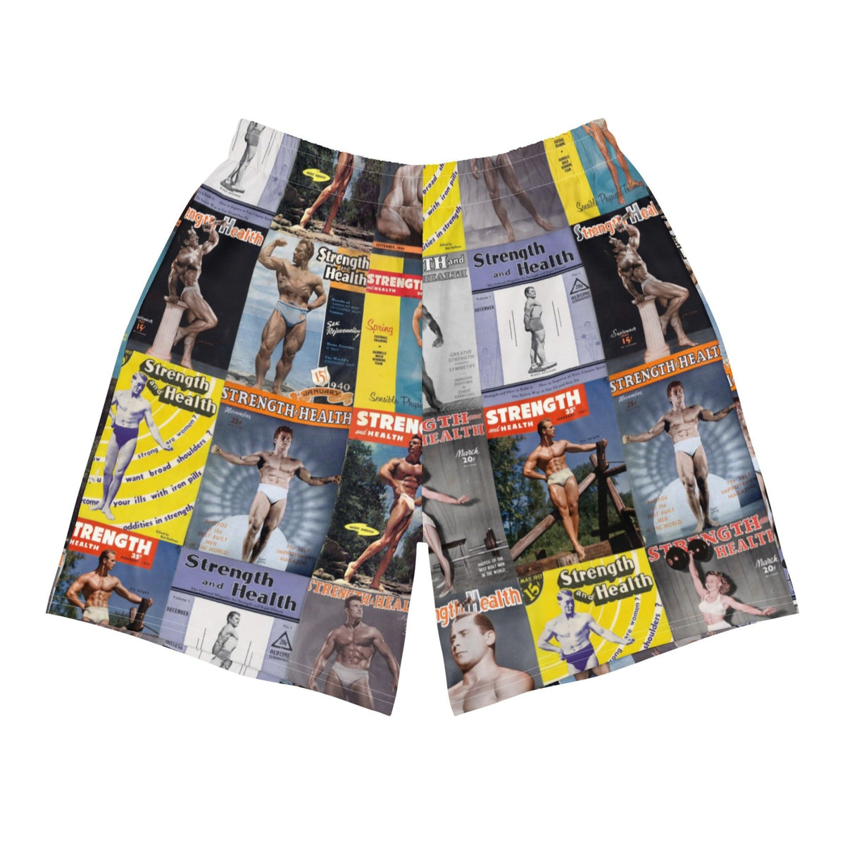 Vintage Bodybuilding Collage Men’s Shorts - Meathead’s Lifting Apparel